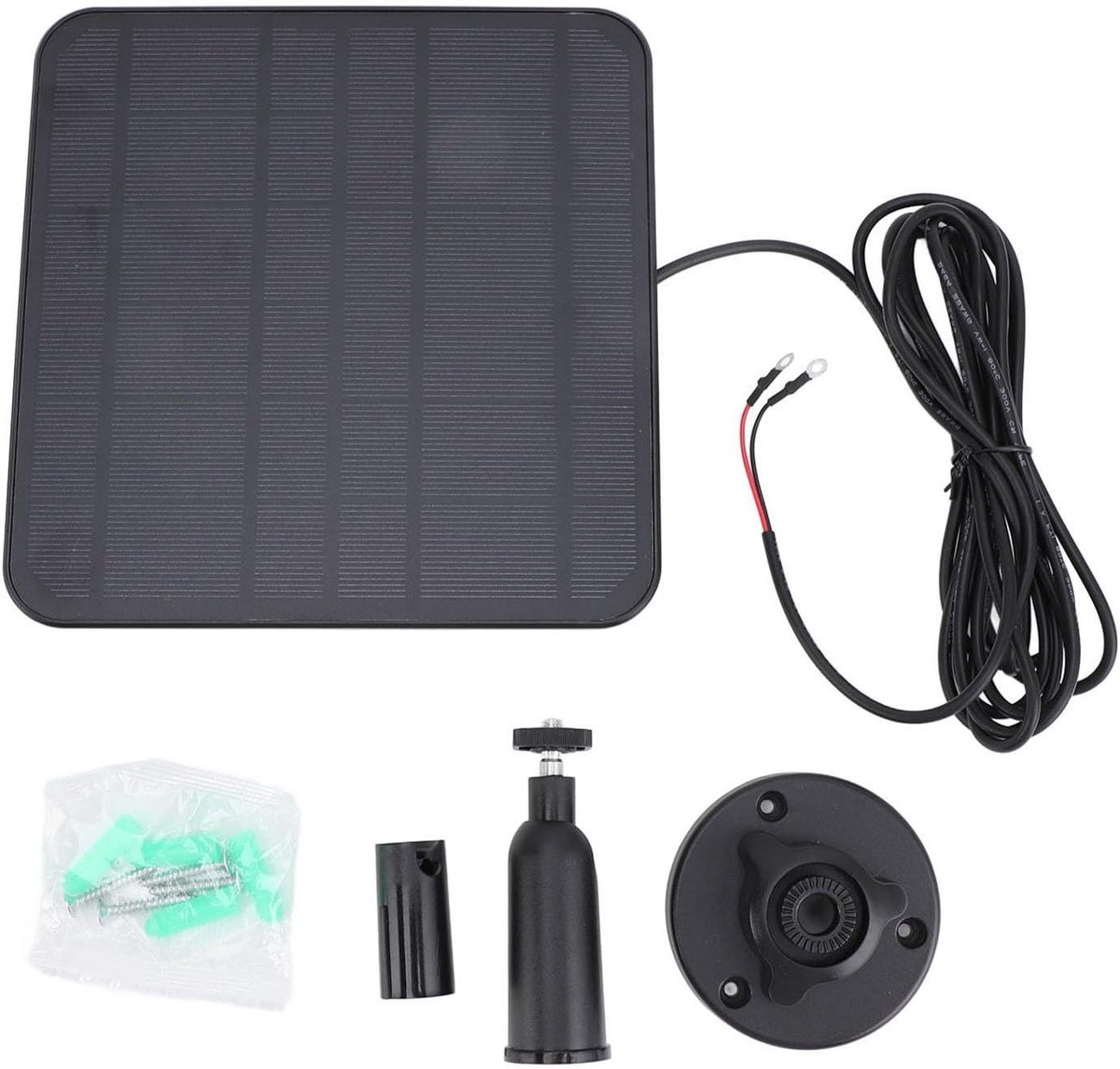 Zonnepaneel - Zonneoplader - Camera Opladen - 360° Draaibare Beugel - 5 Watt - Zwart