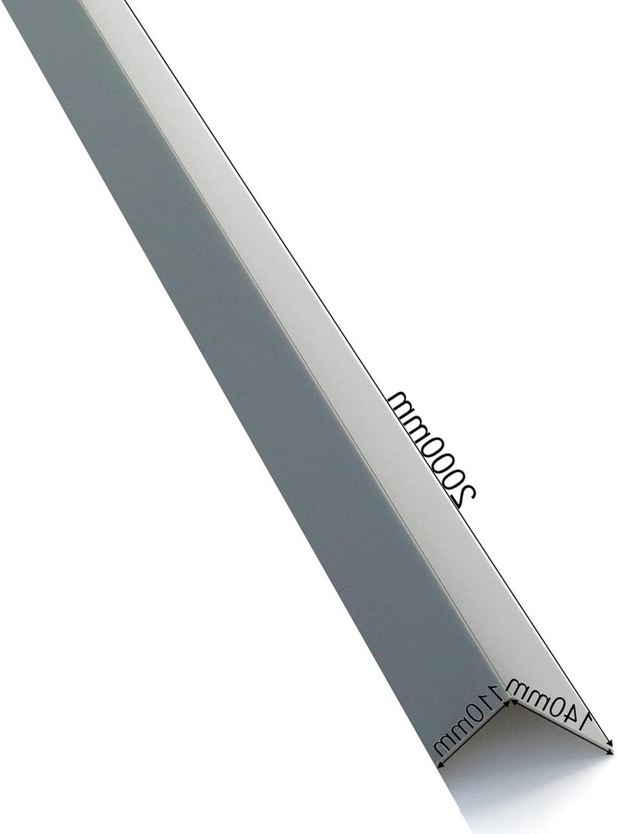 Aluminium gusset aluminium edge plate angle 90° aluminium L-angle 140mm x 110mm in grey anthracite RAL 7016 facades cladding wall sealing wall cover (140mm x 110mm x 2mm)
