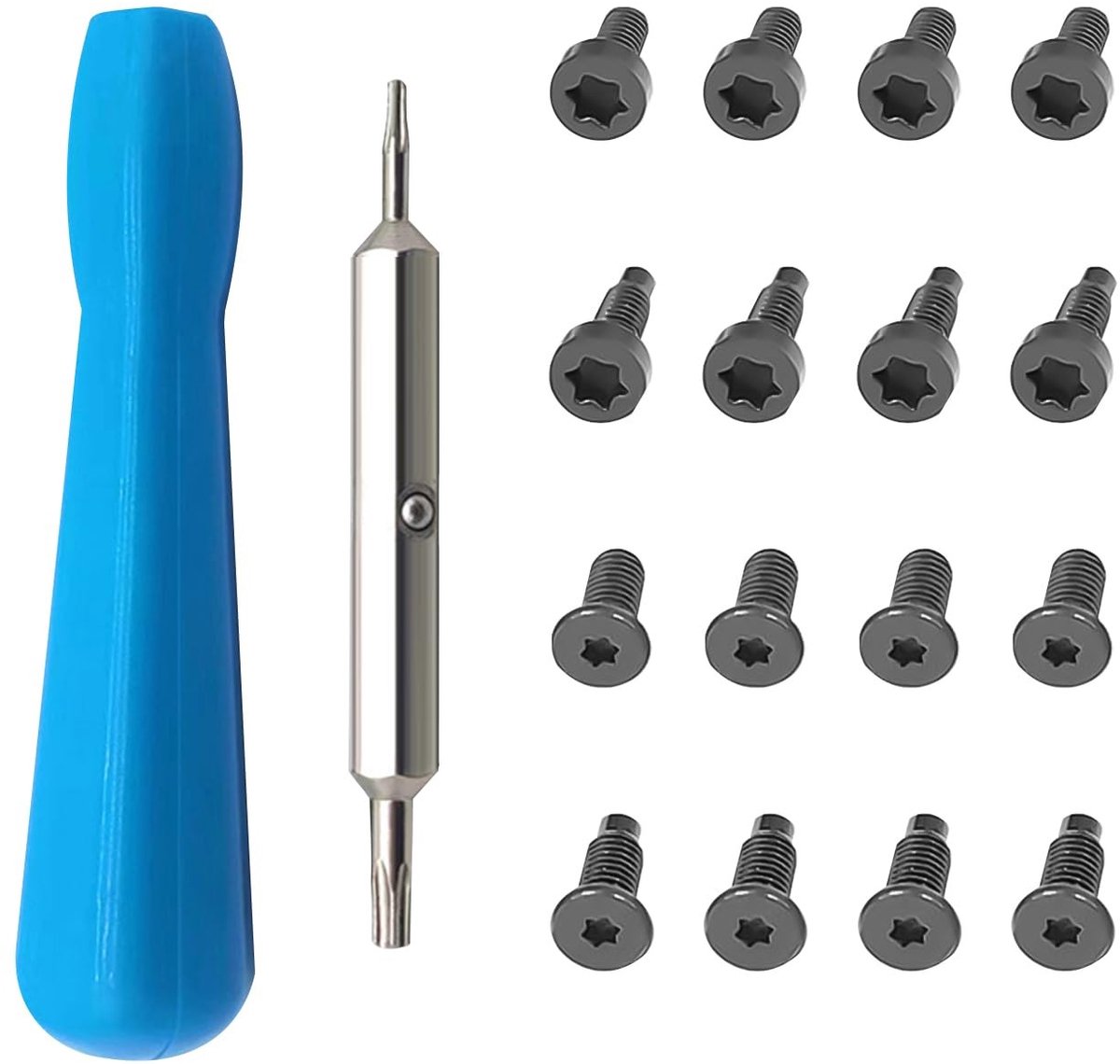Dailygoody - Deurbel Schroevendraaier Set - Vervangende Schroeven - Duurzaam en sterk - Blauw - Handige gereedschap - Ideaal voor het vervangen van de