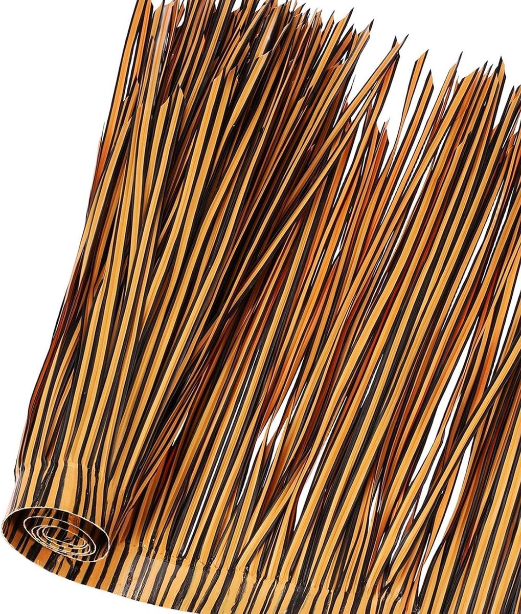 Stro Dakrand - Palmbladerenrand Kunstmatig - Tropische Sfeer Creëren - Waterdicht PE Materiaal - 100 x 50 cm - Maïsbladmix
