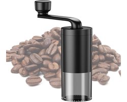 Handmatige Koffiemolen - Stille Molen - Verse Koffie - Verstelbare Malingsgraad - 36g Capaciteit - Zwart