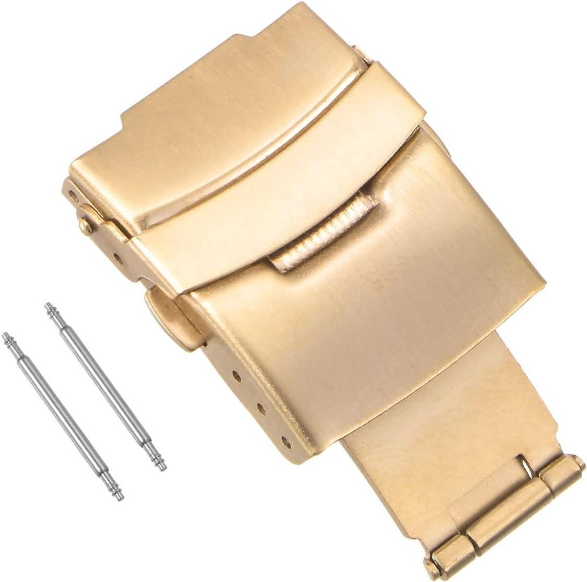 Gespsluiting Vouwsluiting - Drukknop Sluiting - Armband Reparatie - Roestvrij Staal - 22 mm - Goudkleurig
