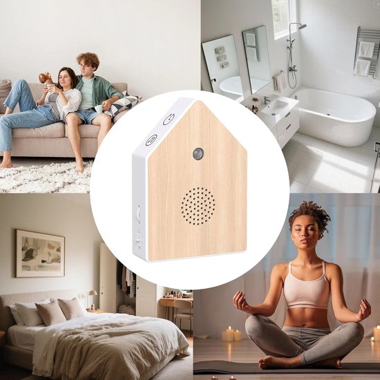 Geluidmachine Witte Ruis - Ontspanningsluidspreker Omgevingsgeluid - Slaap Verbeteren - Bewegingsgeactiveerde Sensor - 16 x 14 x 1 cm - Wit — afbeelding 4