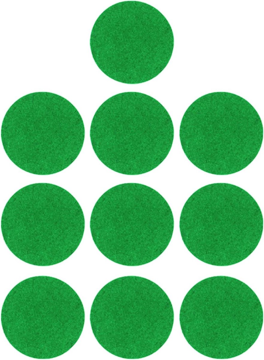 Airhockey Vilt Stickers - Pusher Vervangingen - Spel Verbeteren - Soepele Glijdende Actie - 74 mm - Zwart