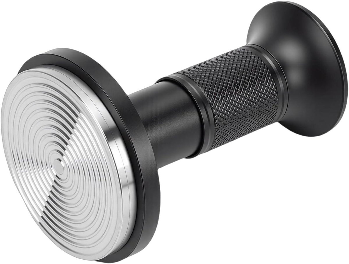 Koffie Sabotage - Barista Tool - Espresso Bereiding - Veerbelast Instelbaar - 58 mm - Zilver