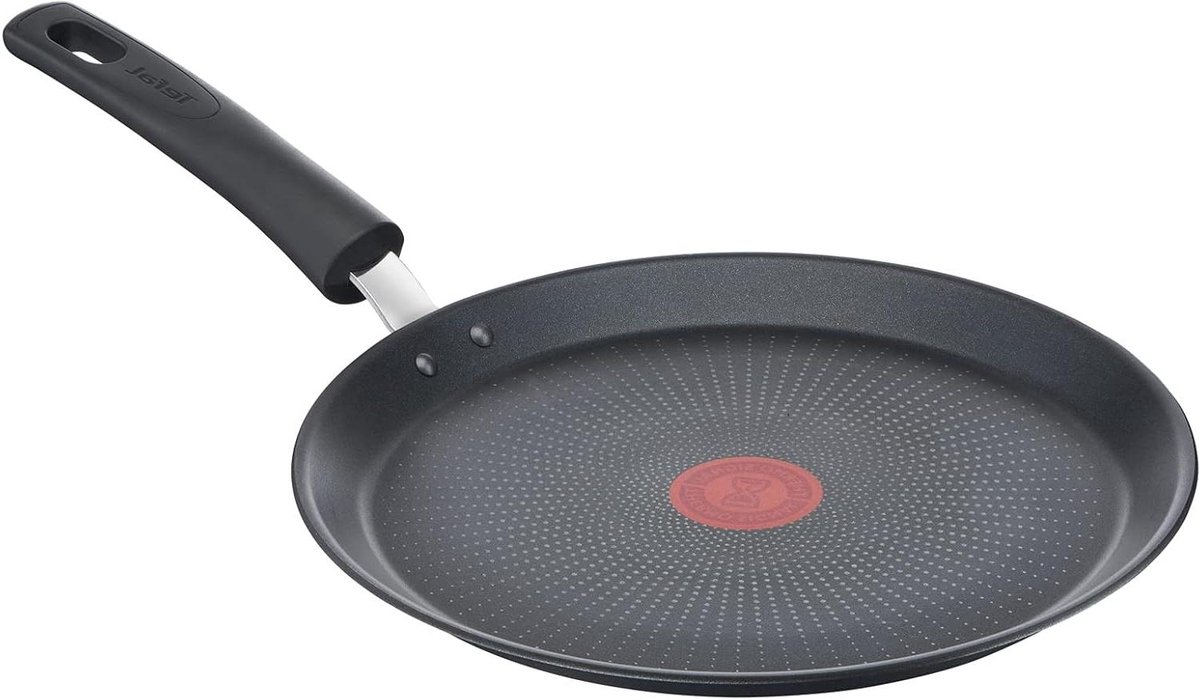 Pannenkoekenpan - Koekenpan - Lekkere Pannenkoeken Bakken - Thermo-Signal Technologie - 25 cm - Zwart