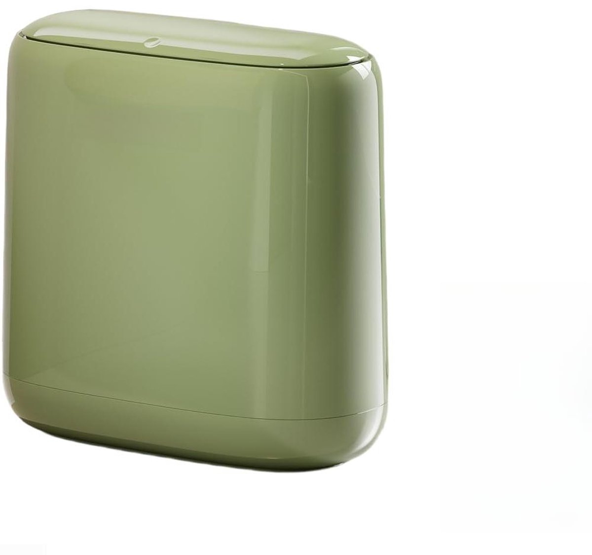 Ovale Prullenbak - Afvalbak Dubbel - Hygiënisch Werken - One-Touch Deksel - 12 Liter - Groen