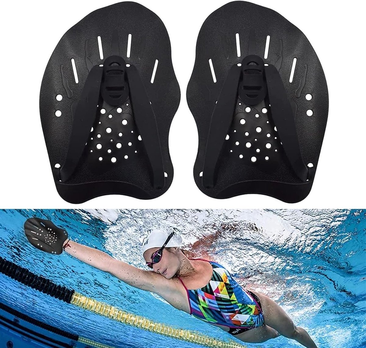 Professionele Hand Paddle voor Zwemtraining, Duurzaam en Compact, Ideaal voor Volwassenen en Unisex, Verbeter je Zwemtechniek en Kracht