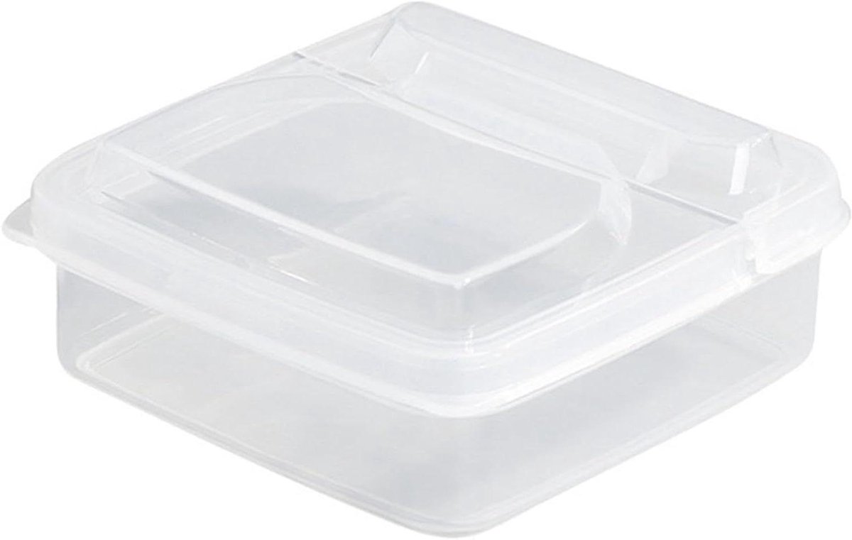 Opbergdoos Kaas - Vershoudbakje Koelkast - Voedsel Organiseren - Luchtdicht Deksel - 10x10x45 cm - Transparant