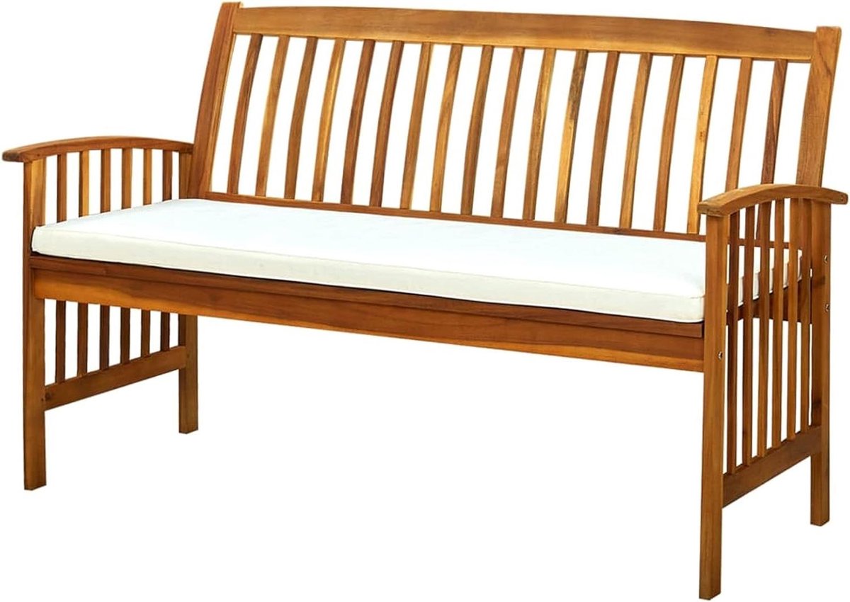Tuinbank - Buitenbank - Genieten van buiten - Massief acaciahout - 147 cm - Natuurlijk