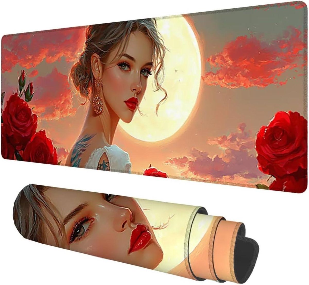 Gaming Muismat - Bureauonderlegger - Soepel Gamen - Waterafstotende Coating - 140x60cm - Roze
