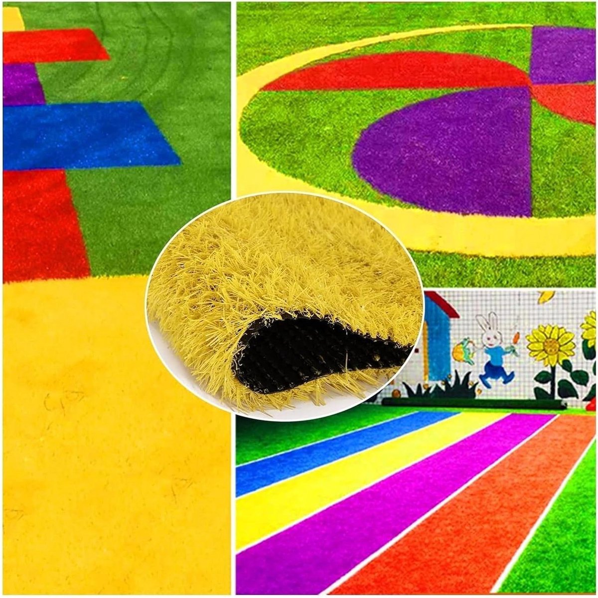 Kunstgras Tapijt - Kunstgazon Mat - Buiten Decoreren - UV-Bescherming Weerbestendig - 150 x 400 cm - Geel