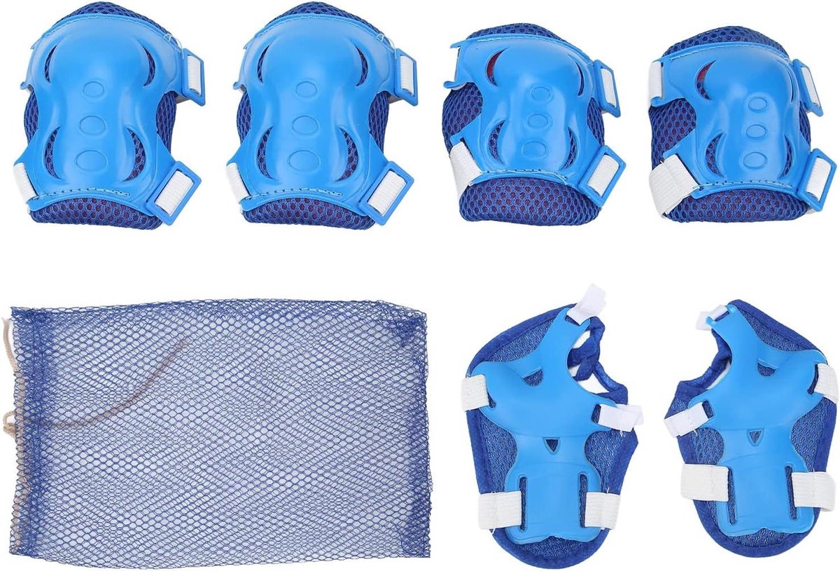 Beschermende Uitrusting Kinderen - Veiligheidsset Rolschaatsen - Sporten Beschermen - Volledige Dekking - 6-18 Jaar - Blauw