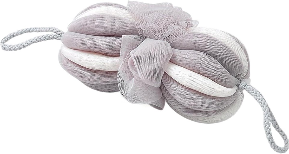 Bad Loofah Spons - Douche Puff - Kalmerend Wassen - Veerkrachtige Mesh Structuur - 6x6x20 cm - Blauw