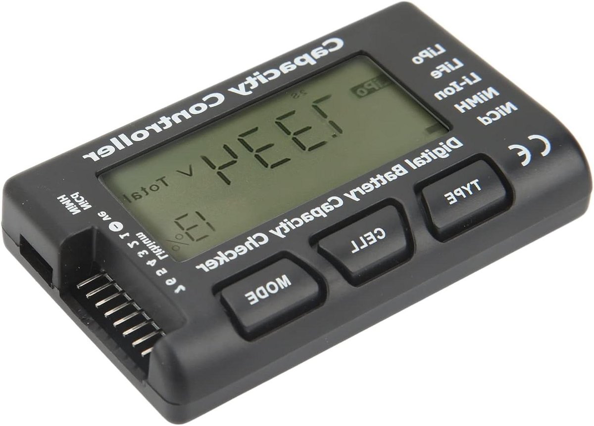 Batterij Capaciteitscontroller - Voltage Tester Meter - Batterijen Testen - Digitale Weergave - 10 x 8 x 2 cm