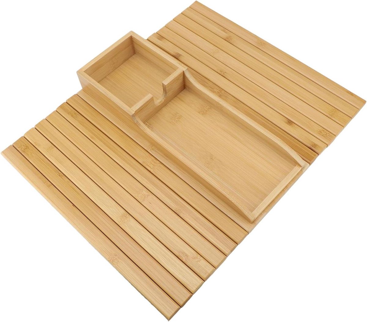 Bank Caddy - Armleuning Tafel - Drankjes Plaatsen - Flexibel Ontwerp - 35 x 16 x 8 cm - Houtkleur