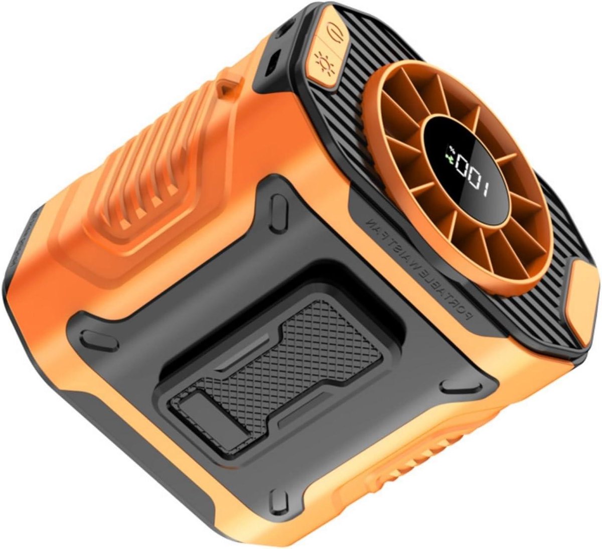 Draagbare Ventilator - Clip-on Fan - Persoonlijke Koeling - Handsfree Gebruik - 9.7x9.4x6.9 cm - Oranje