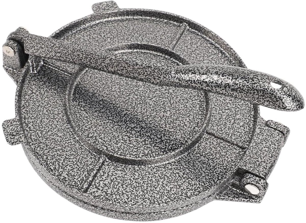 Tortilla Pers - Taco Maker Roti Maker - Platbrood Maken - Aluminium Legering - 20 cm - Grijs