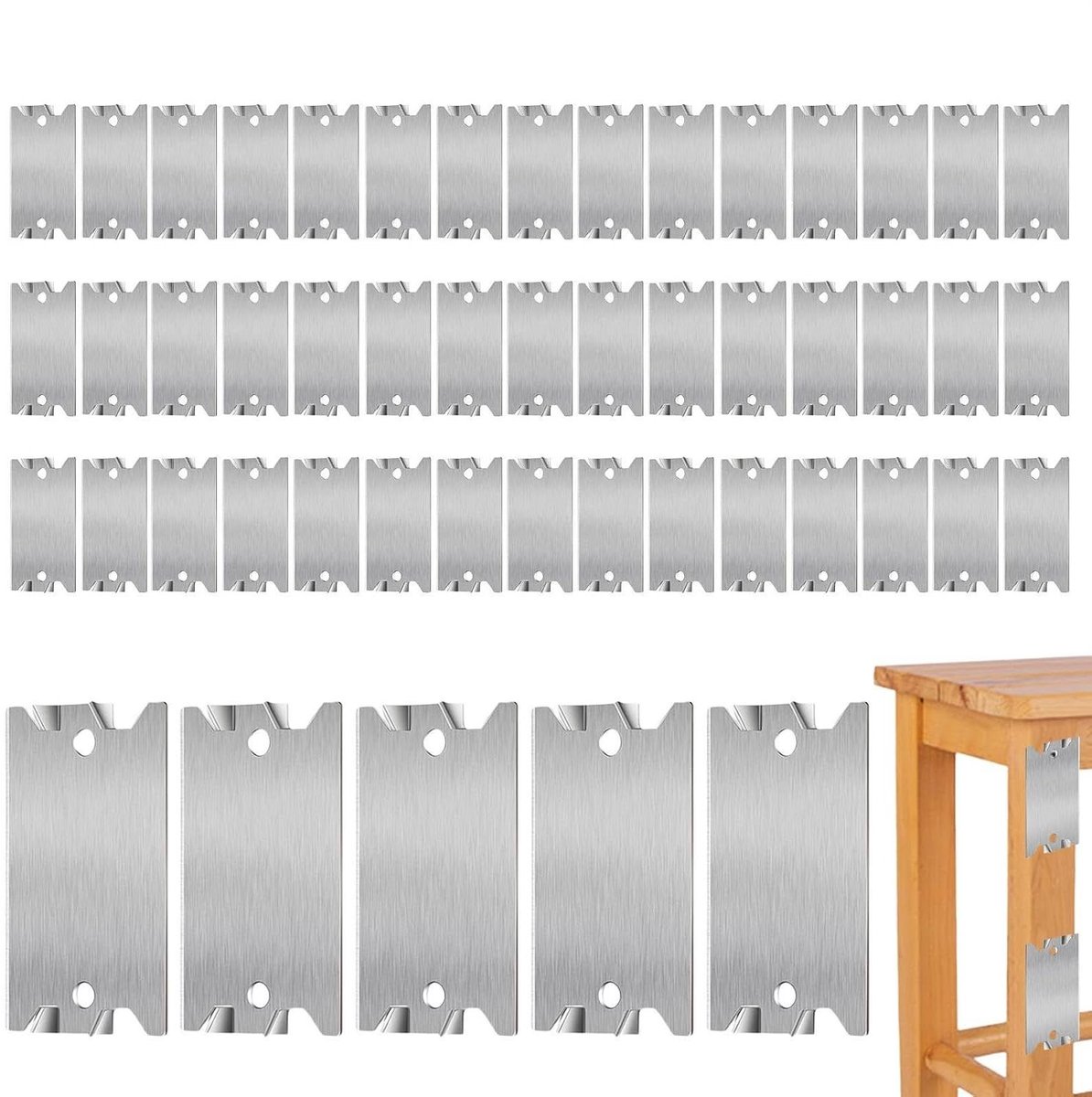 Stalen Schild Platen - Muur Beveiliging - Leidingen Beschermen - Duurzaam Staal - 50 Stuks - Zilver