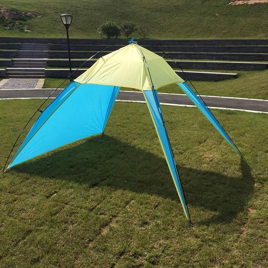 Strand Shelter - Zonnetent - Buiten Ontspannen - Waterdicht UV-bestendig - 230 x 210 cm - Grijs Zwart — afbeelding 2