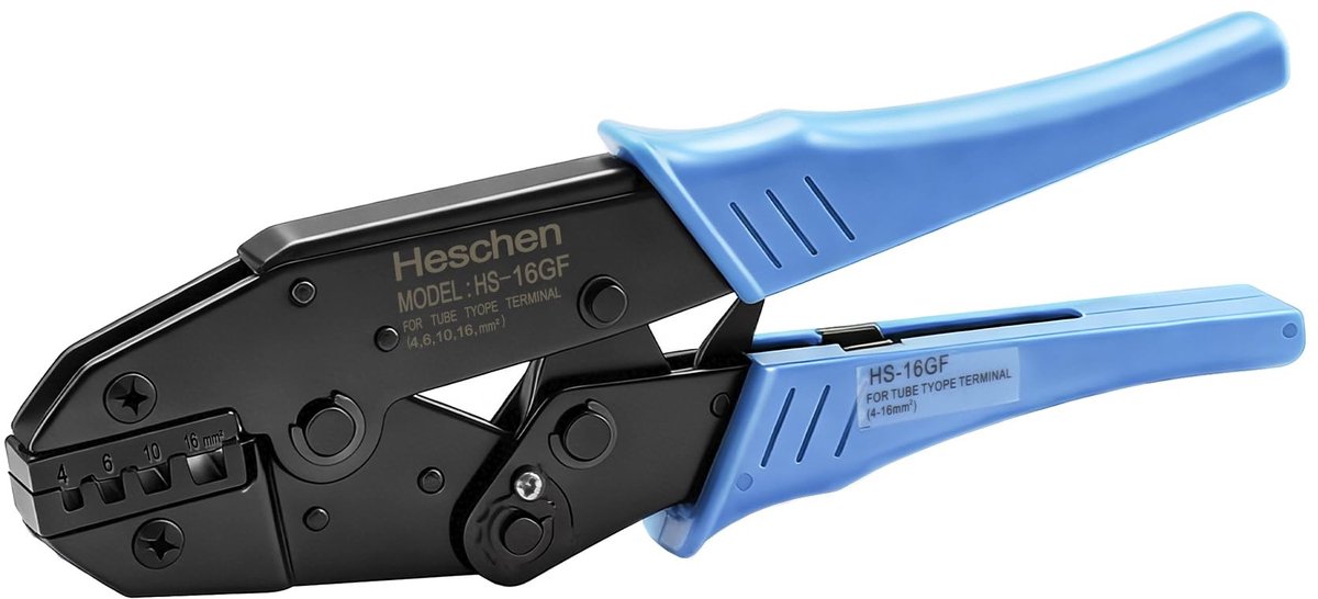Dailygoody - Ratchet Crimping Pliers - Crimping tool - Ergonomisch ontwerp - Blauw - Insulated clamps - Geschikt voor 4-16 mm² - Ideaal voor verschill...