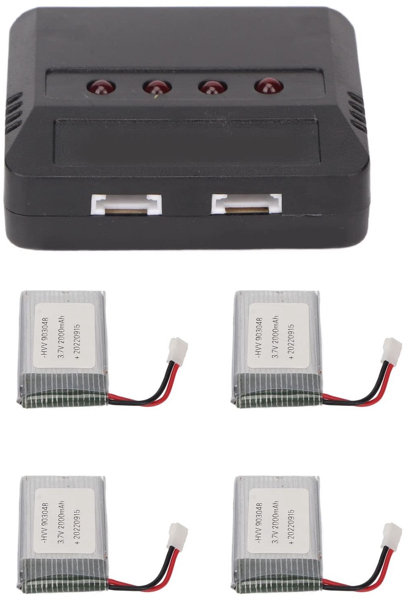Dailygoody - Vervangende Batterij - 2000mAh Capaciteit - Voor RC Quadcopter - 3.7V Oplaadbaar - Geschikt voor KY601S H11D H11C - Drone Accessoire