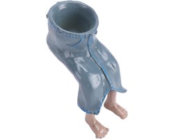 Tnfeeon Pot Hars Creatieve Grappige Plantenbak voor Vetplanten Pothos Air Plants Moss Blue Rok Type Schattig Desktop Pot Nieuwigheid Home Decor Onderlichaam Vorm Bloem