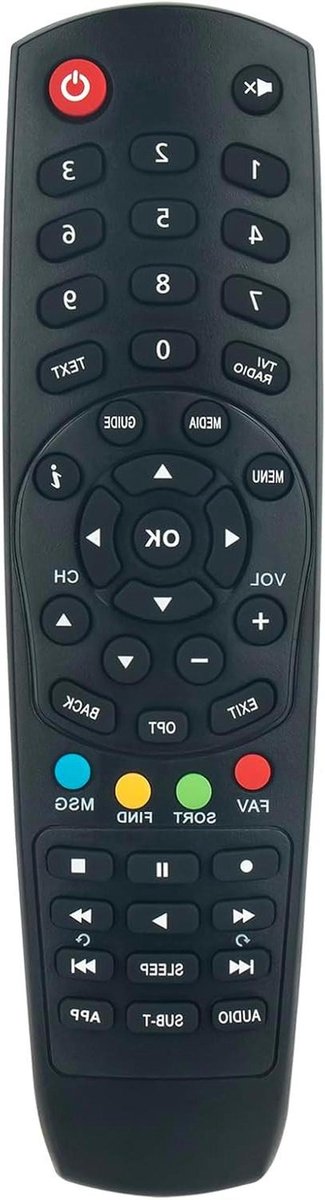 Afstandsbediening - Remote Control - TV Bediening - Geen Installatie Nodig - 10 Meter Bereik - Zwart