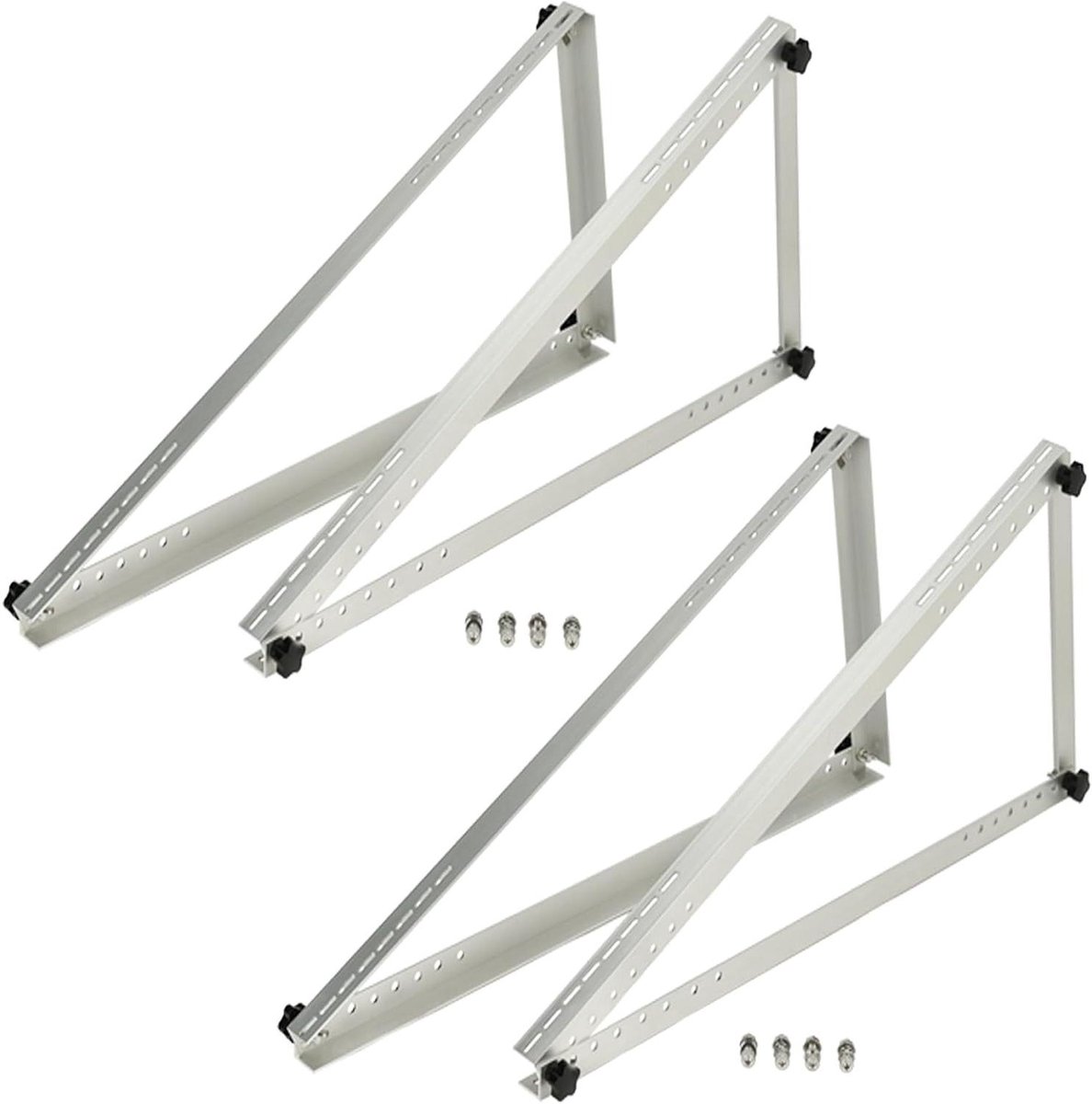 Zonnepaneelhouder Balkon - Montageset Zonnepanelen - Energie Opwekken - Verstelbare Hoek - 1220 mm - Zilver