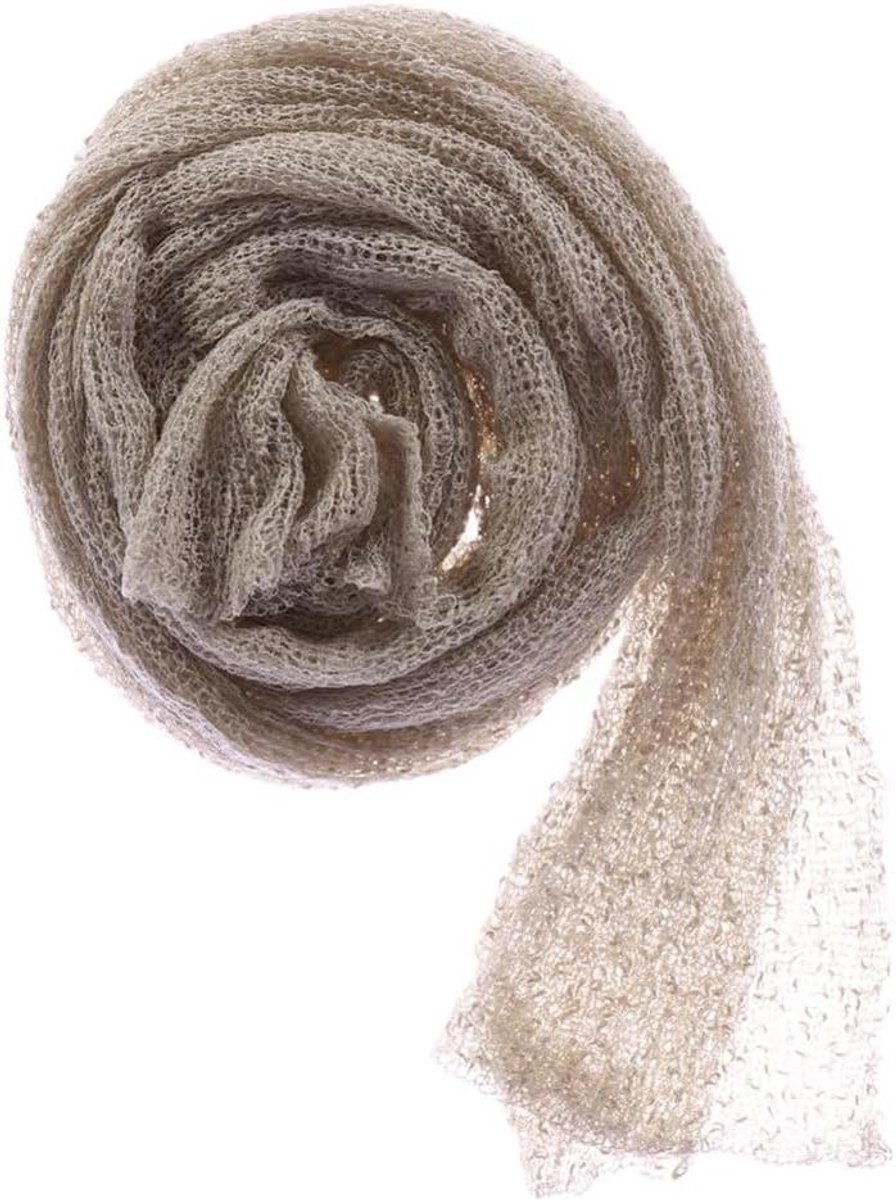 Baby Swaddle Doek - Babywikkel Newborn doek - Newborn fotografie - Super rekbaar materiaal - 150 x 40 cm - Beige