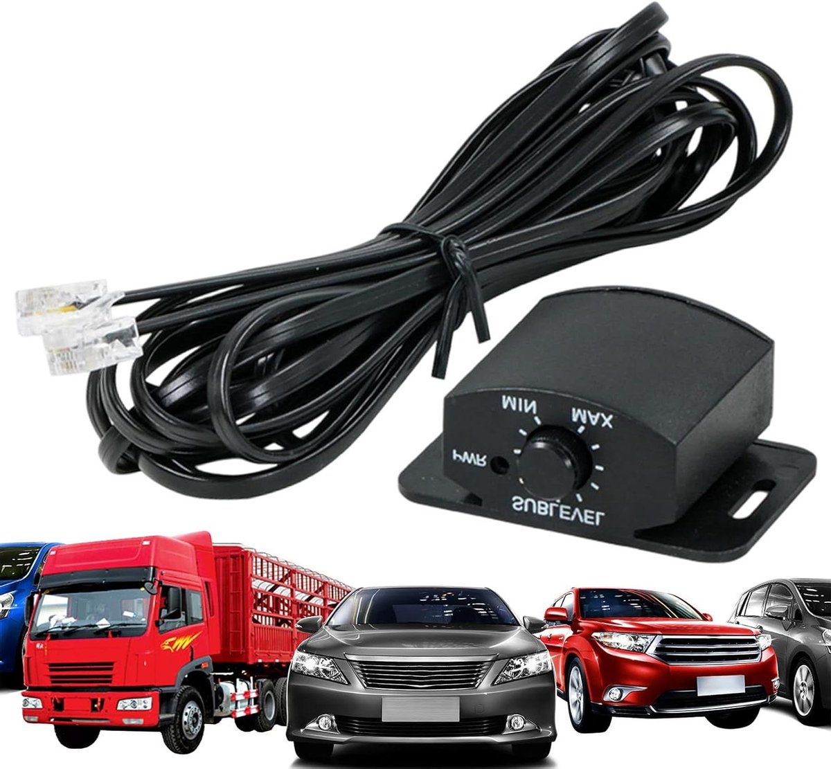 Volume Knop - Audio Regelaar - Auto Audio - Draadgestuurde Bediening - 340 cm Draad - Zwart