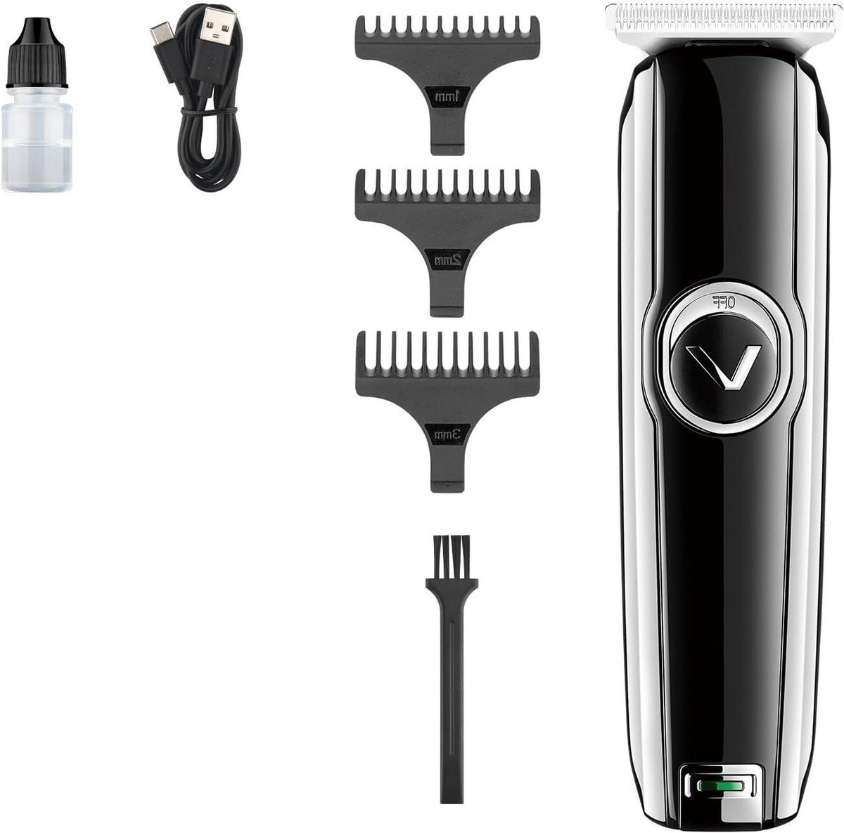 Haartrimmer Set - Scheerapparaat Baardtrimmer - Thuis Kapsel Maken - Huidvriendelijke Bladen - 14.5 cm - Zwart