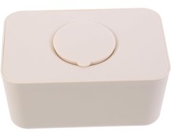 Wipes Dispenser - Tissues Houder - Organiseren van Doekjes - Multifunctioneel Ontwerp - 18.5x12.5x9.5cm - Beige