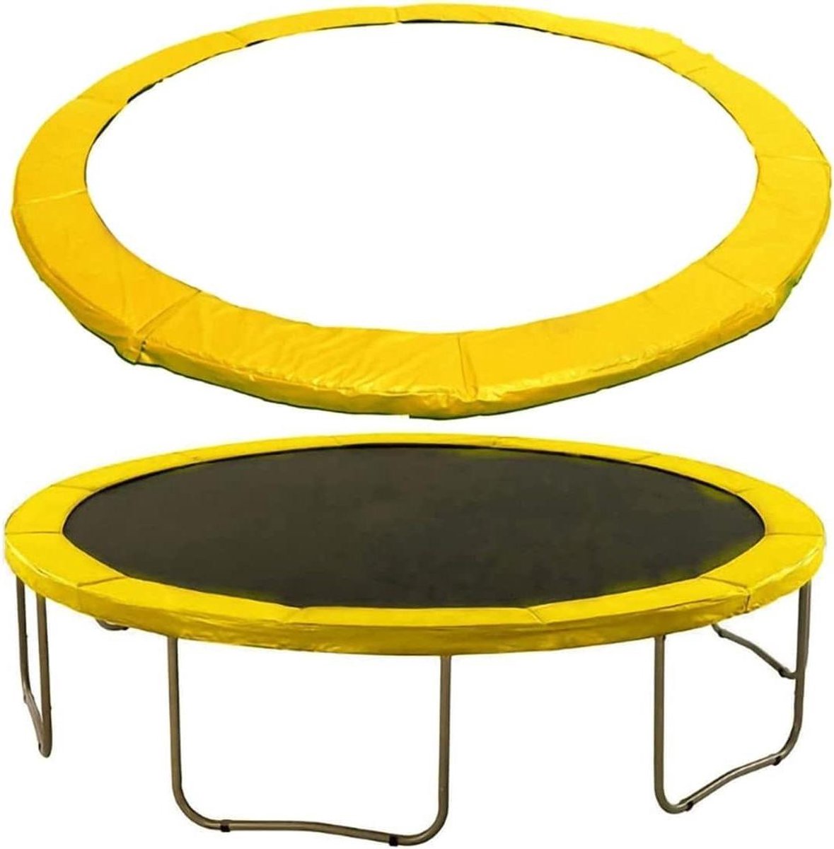 Trampoline Randkussen - Veiligheidspad Trampoline - Trampoline Veiligheid - Weerbestendig Ontwerp - 8ft - Geel