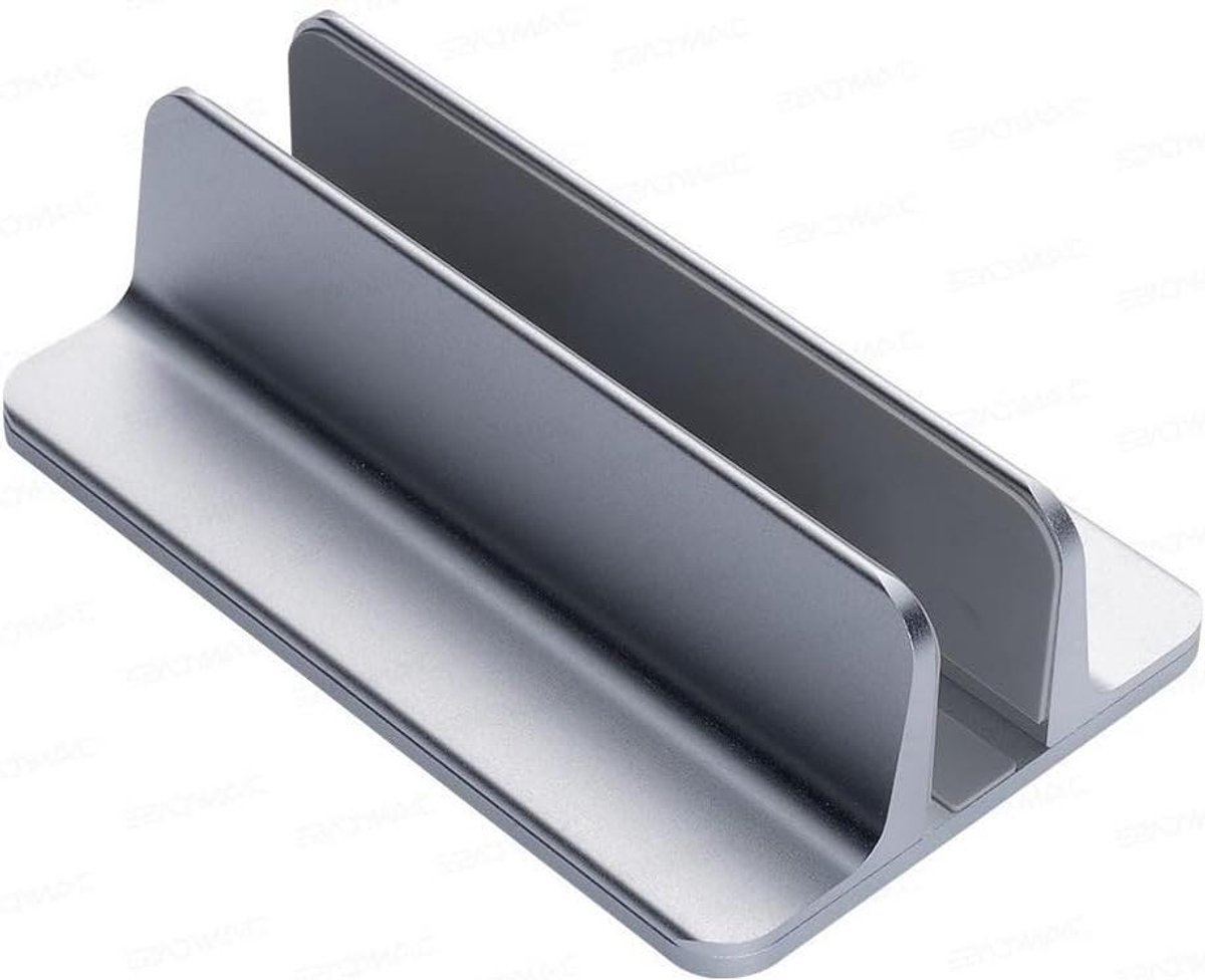 Laptop Stand - Vertical Houder - Bureau Organisatie - Verstelbare Breedte - 150mm - Zilver
