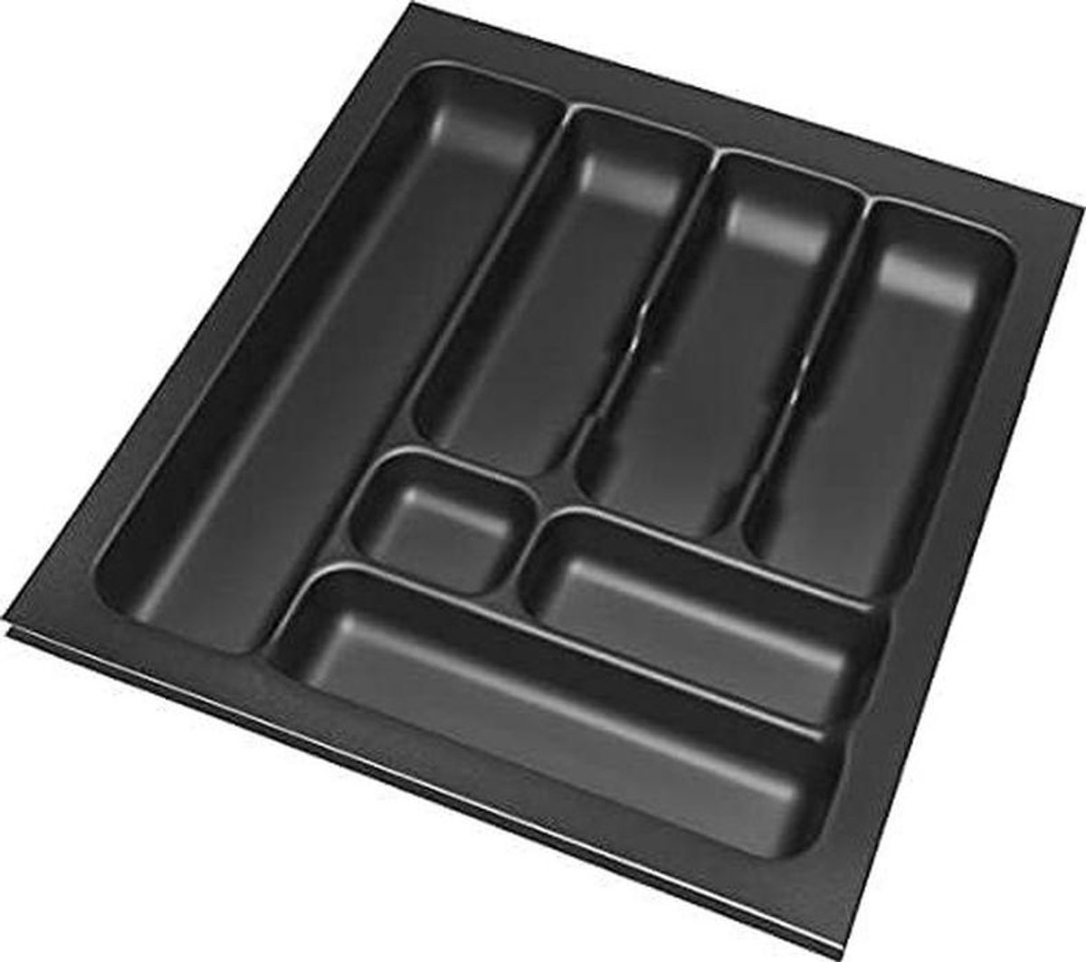 Bestekbak - Besteklade organizer - Keuken organiseren - Antislip laag - 44 cm - Zwart