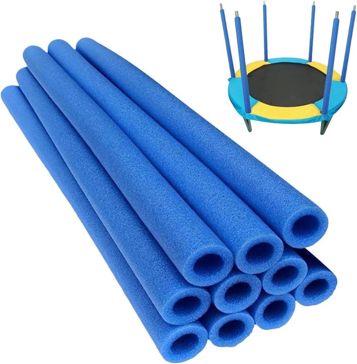 Trampoline Paalhoezen - Stok Beschermers - Veilig Springen - Botsing Reductie - 10 stuks - Blauw