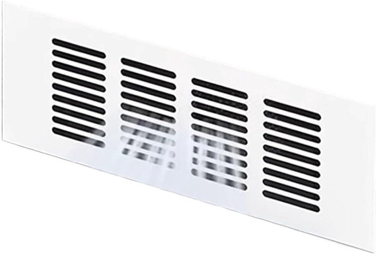 Ventilatiehoes - Ventilatierooster Kastdeur - Luchtcirculatie Verbeteren - Aluminiumlegering Duurzaam - 3.4 cm x 7 cm - Wit