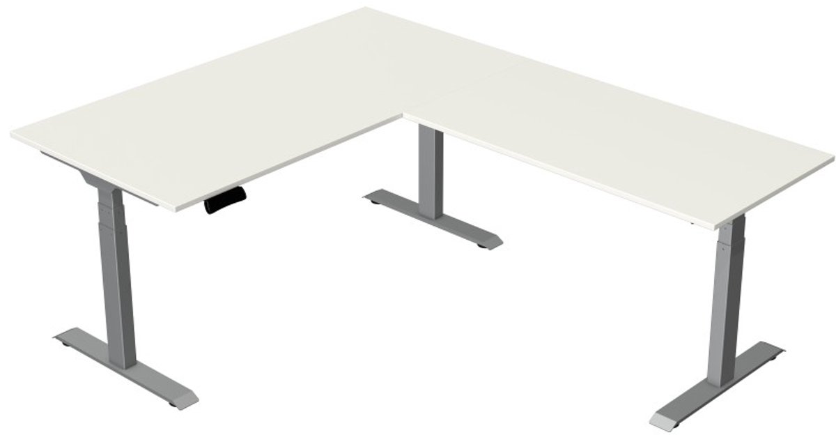 Kerkmann Elektrisch Zit-Sta Hoekbureau Move New Base 160x200 cm – wit