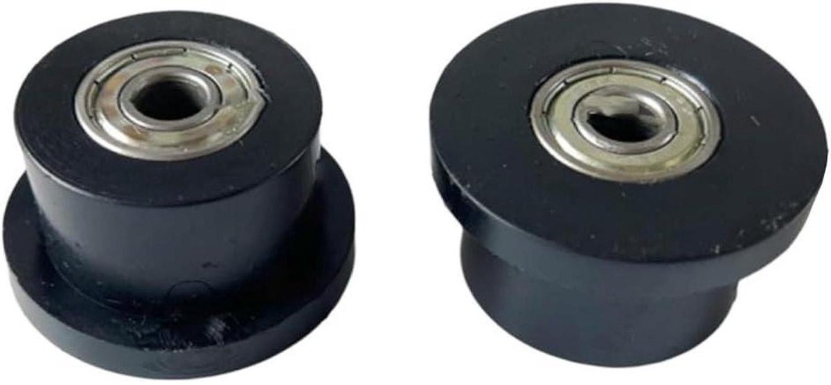 Roeitrainer Poelies - Onderdelen Fitnessapparaat - Onderhoud Fitnessapparatuur - Stabiele Metalen Constructie - 8mm Binnendiameter - Zwart