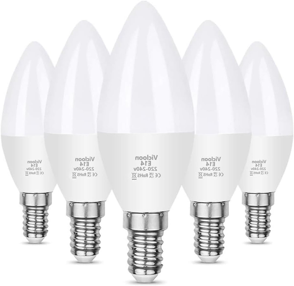 E14 LED Lamp 5.5W 550 Lumen 6500K Koel Wit C37 - Vervangt 50W Halogeenlamp, Energiezuinig,
