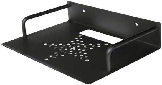 Projector muurbeugel zwart aluminium, ruimtebesparend, draagvermogen 15 kg, stabiele projectorstandaard, warmteafvoer