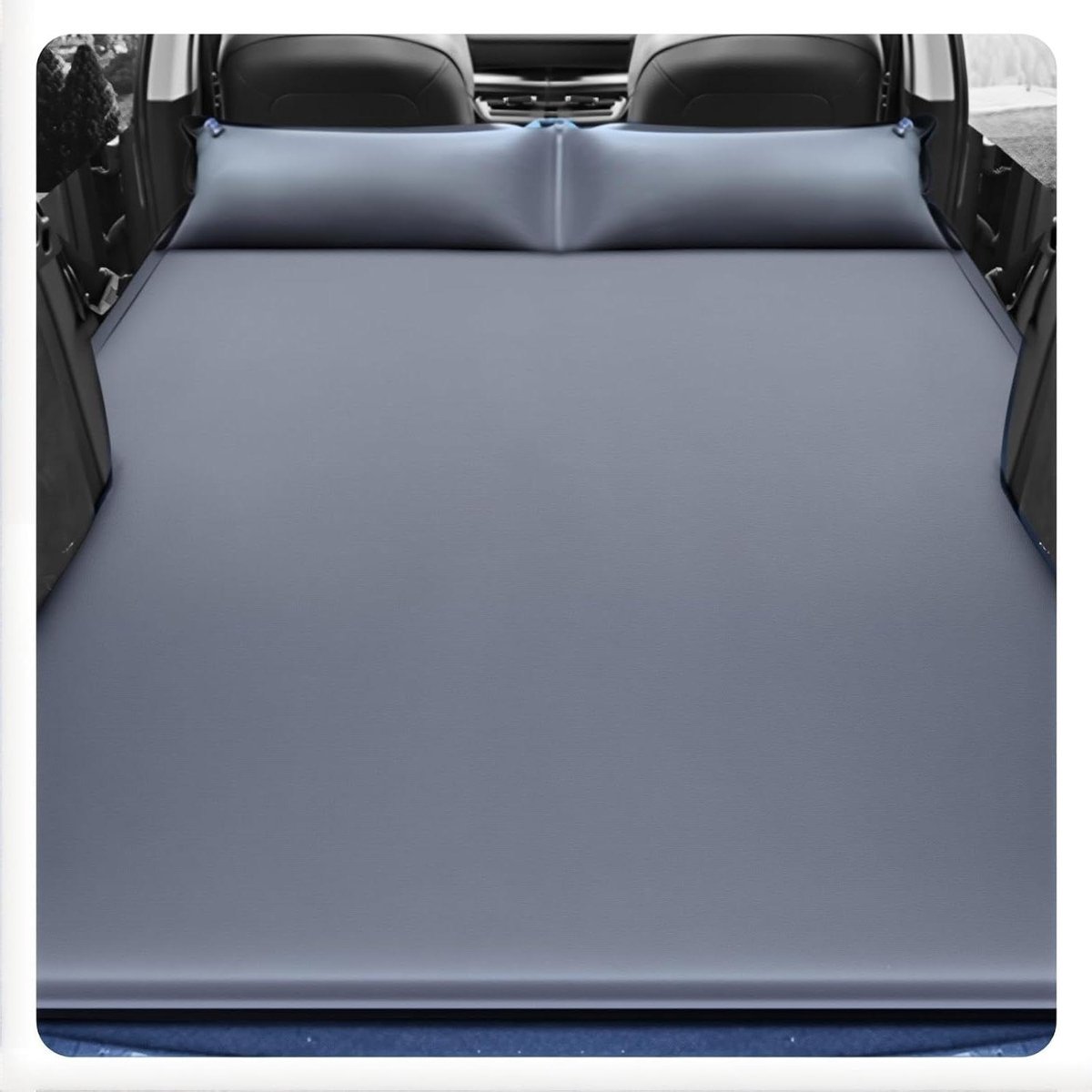 Auto Matras - Luchtbed Auto - Comfortabel Reizen - Zelfopblaasbaar - 15 cm dik - Grijs