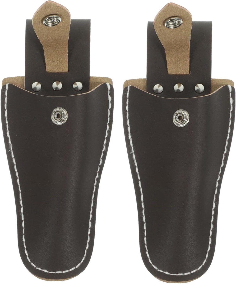 Snoeischaren Hoezen - Snoeier Tas Beschermer - Tuingereedschap Opbergen - PU-Leer Materiaal - 21 x 9 x 4 cm - Koffie