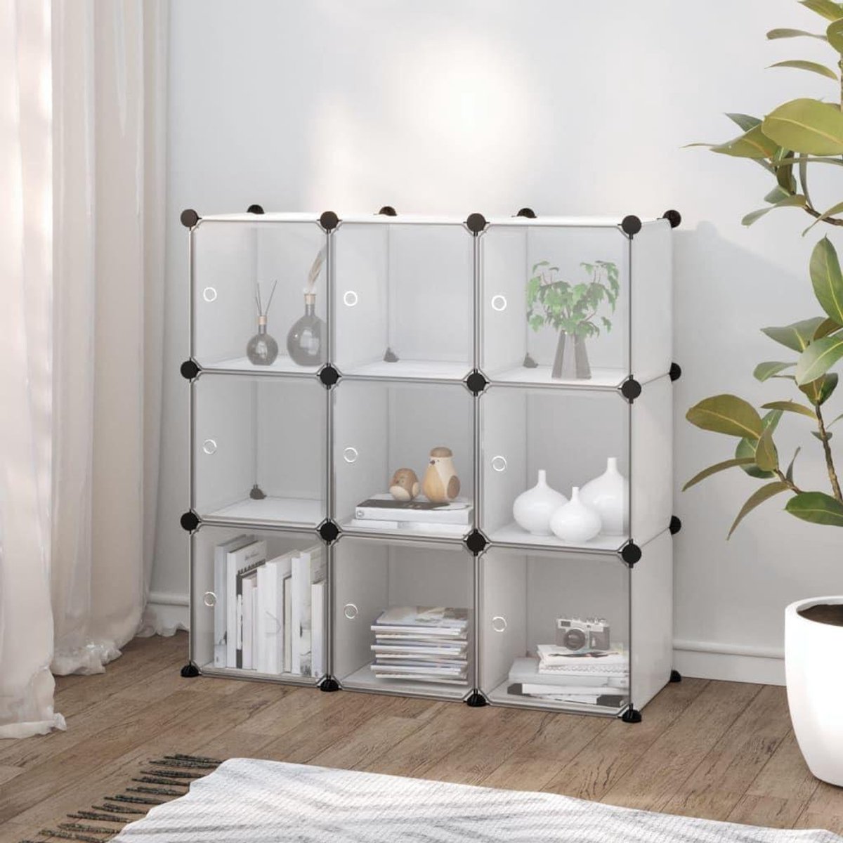 Opbergkubus Organizer - Modulaire Kast - Opbergen van spullen - Met 9 vakken en deuren