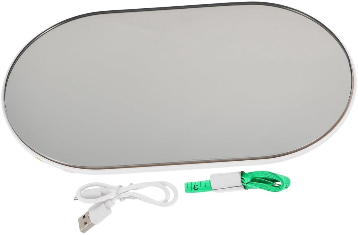 Digitale Personenweegschaal - Lichaamsweegschaal Weegschaal - Gezondheid Monitoren - Hoogprecisie LED Display - 26.5 x 15 cm - Zwart