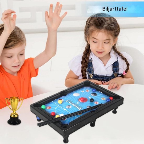 Tafelblad pooltafel - Mini biljartspel - Familie spelplezier - Veilig vakmanschap - 43 x 30 x 5 cm - Niet gespecificeerd — afbeelding 2