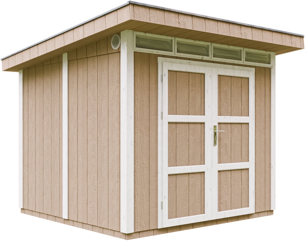 Bol.com Timbela M903A-TERRA BROWN - LP SmartSide Tuinhuis op houtbasis - 6 m² - 294x279xH237 cm - met vloer en verf aanbieding