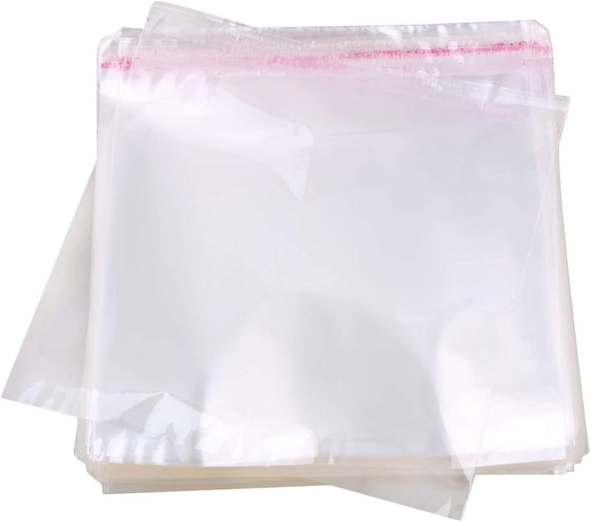 Hersluitbare Kokers - CD Hoezen - Opslag Muziek - Duidelijk Plastic - 6.3x6.1 cm - Transparant