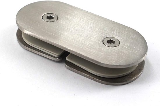 Glasplaatsteun voor 8-12mm glazen planken - RVS wandmontage clips, dubbele zijde, set van 4 — afbeelding 2